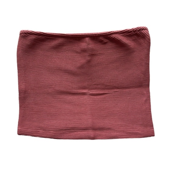 Dynamite Ribbed Strapless Bandeau Rose XS - Picture 1 of 4